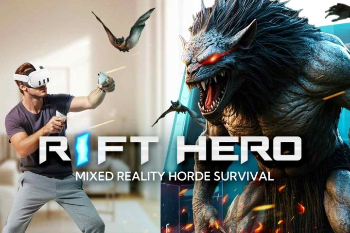 《裂谷英雄 部落生存》Rift Hero: Mixed Reality Horde Survival重写以下内容: 使用中文重写以下内容: 《Rift Hero》是一款融合电气风格的 Roguelike 部落生存射击游戏,专为混合现实的沉浸式世界而设计。它将混合现实家庭防御战斗的紧张刺激与《吸血鬼幸存者》启发的引人入胜的游戏方式完美结合。 作为 RIFTER 组织的一员,你将体验到: - **专为混合现实打造的生存部落**:通过空间门户(RIFT),你可以直接进入客厅或后院,感受疯狂的家庭入侵战斗。装备机甲臂,建造防御工事,保卫家园。 - **来自不同启示录的敌人群体**:面对一波又一波的僵尸和怪物,展开激烈的流氓战斗。穿越一系列充满挑战和独特难题的现实战场。 - **吸血鬼幸存者式的游戏体验**:快速收集 EXP 宝石,获取随机能量。利用多种类别的武器和机械系统,定制、解锁并强化你的机甲,打造独一无二的战斗构建。